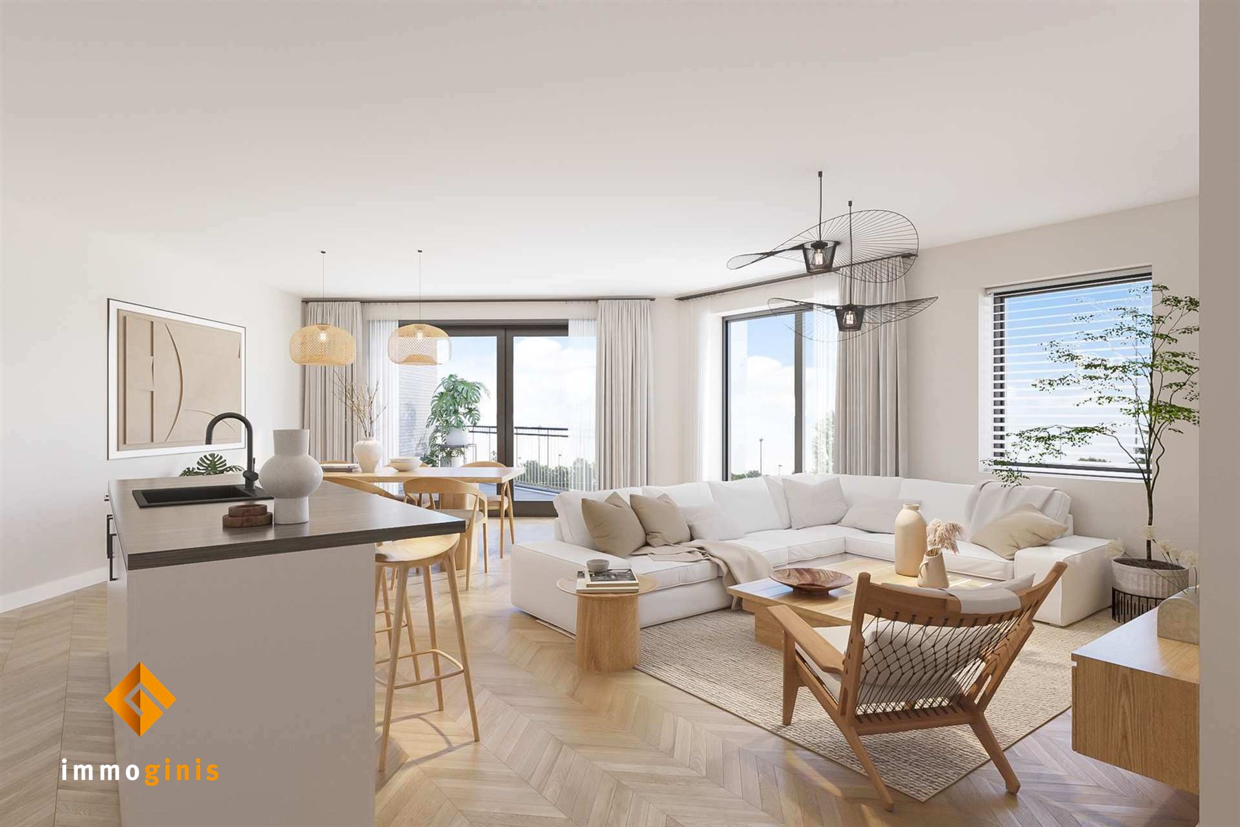 Appartement (eerste verdieping)  met 2 slaapkamers en overdekt terras.  - foto 5