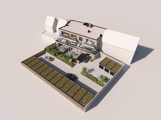 Garage voorzien van manuele poort, lichtpunt en elektriciteit