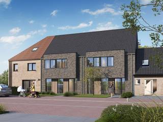INDELING VAN DE WONING<br /><br />GELIJKVLOERS<br /><br />- Inkomhal- Gastentoilet- Leefruimte met open keuken- Trap naar boven- Berging- Fietsberging<br />EERSTE VERDIEP<br /><br />- Nachthal met zolderluik- Apart toilet- Badkamer- 3 slaapkamers<br />ZOLDERVERDIEP<br /><br />- Zolderruimte<br />Afbeeldingen zijn steeds illustratief en contractueel niet bindend.<br /><br />De koper heeft deels nog inspraak in de stijl en afwerking van de woning voor zover deze zaken niet werden vastgelegd door vergunning of bestelling van materialen.<br /><br />TIP: Hoe sneller U beslist in de bouwfase, des te meer inspraak U heeft in de keuze van materialen en/of afwerking.<br /><br />ECO-uitvoering dat voldoet aan strenge energienormen.<br /><br />- Zonnepanelen- Doorgedreven isolatie- Warmtepomp i.p.v. gas- Vloerverwarming- Ventilatie D- Max. E-peil = 30- Elektriciteitsaansluiting : 3 fasen