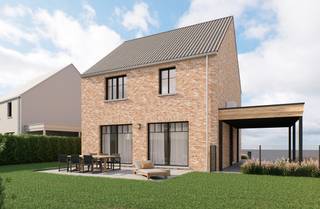 <p><strong>Laatste woning te koop – 6% btw<br />Stijlvolle open bebouwing in landelijke architectuur met karaktervolle recuperatiesteen<br /><br /></strong>In een rustige zijstraat van de Weg naar Ellikom, vlak bij het centrum van Meeuwen, worden drie stijlvolle landelijke BEN-woningen gebouwd. <strong><u>Lot 7</u></strong> is de laatste beschikbare woning. Je woont hier rustig en groen en het centrum van Meeuwen ligt vlakbij. De woning beschikt over een <strong>bewoonbare oppervlakte van 217m² </strong>en staat op een <strong>perceel van 4a14ca</strong>. Er zijn drie ruime slaapkamers, waaronder een master bedroom met dressing, én een ruime tweede verdieping die nog naar eigen wens kan worden afgewerkt.<br />De afwerking kies je nog volledig zelf. Er zijn mooie afwerkingsbudgetten voorzien voor o.a. de keuken, vloeren, badkamer en binnendeuren. Ook buiten wordt alles netjes afgewerkt: de tuin wordt aangelegd, de inrit en het tuinpad worden verhard, er wordt een brievenbus geplaatst en de achtertuin wordt volledig omheind. Een vergunde carport is inbegrepen.<br /><span><strong>Indeling</strong></span></p>
<strong>Gelijkvloers:<br /></strong>-Inkomhal met vestiaire en apart toilet<br />-Ruime leef- en eetruimte<br />-Leefkeuken met aansluitende berging/wasplaats<br />
<p><strong>Eerste verdieping:</strong><br />-Drie ruime slaapkamers waaronder een master bedroom met dressing<br />-Badkamer<br />-Apart toilet<br /><strong>Tweede verdieping:</strong><br />-Ruime zolderverdieping, mogelijkheid om naar eigen wens af te werken<br />Dankzij een lucht/waterwarmtepomp, automatisch ventilatiesysteem en zonnepanelen wordt een <strong>E-peil van maximaal 0</strong> beoogd, goed voor energielabel A+. Er wordt voor 4850 WP zonnepanelen voorzien.<br />Interesse in deze laatste woning? Contacteer ons op 011 39 90 50. Wij ontzorgen je ook voor de verkoop van je huidige woning.</p>