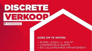 Te koop: ruime loods met bureel en appartement regio Poperinge. Unieke kans in Poperinge! Ruime opslagloods met bureel én appartement te koop. De...