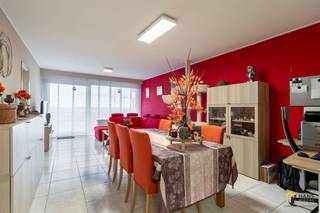 <p><span>Move-in ready apartment (90 m²) with 2 bedrooms, car parking space and terrace (8 m²) in Deurne.</span></p><p><span> </span></p><p><span>This apartment on the Bosuil combines central accessibility with a green environment. You live a stone's throw from the Bisschoppenhoflaan, with stores, amenities and the freeway nearby. Moreover, the Bremweide and the Bisschoppenhofpark are within walking distance, perfect for a daily dose of nature.</span></p><p><span> </span></p><p><span>The apartment is located on the top floor of a well-maintained 14-story building, whose roof is insulated to standards. The fixed costs are €265/month and include natural gas heating, water, elevator, syndic and maintenance of the common parts. Over the years, the apartment received several renovations: for example, the bathroom was renewed in 2016, the kitchen received a complete upgrade in 2021 and the windows with electric shutters were installed in 2020. The toilet and storage room were also addressed in 2023. In other words, a well-kept and move-in ready apartment where you can move in and enjoy immediately without worries.</span></p><p><span> </span></p><p><span>The security door provides access to the open and inviting hallway with checkroom and built-in storage. In front, the bright living room (32 m²) enjoys a wonderful open feeling, reinforced by the large sliding door that opens onto the east-oriented terrace (9 m²) with renovated floor and breathtaking views of the surroundings. Adjacent you will find the separate kitchen (8 m²). Central in the apartment is the bathroom (6 m²) with bath/shower combination, washbasin and space for washing machine and dryer. The toilet is separate. At the quiet rear are the two full-size bedrooms of 12 m² and 15 m².</span></p><p><span> </span></p><p><span>Additional assets: a private cellar storage room, a bicycle storage room in the building and an underground car parking space that is obligatory to buy along at €15,000.</span></p><p><span> </span></p><p><span>Are you looking for a spacious, fully ready to move in apartment with extensive views and excellent accessibility? Do not miss this opportunity! Habitable surface 90 m² ref: gross floor pop. EPC. For more info or a free estimate visit </span><span><span>www.hansimmo.be</span></span></p><p><span> </span></p>