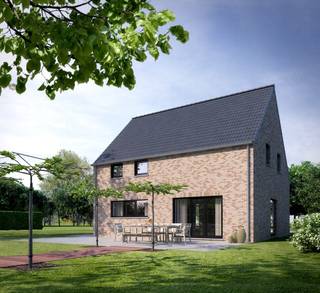 Ontdek deze unieke kans om uw droomwoning te realiseren op een prachtige locatie in het groene en rustige As, gelegen aan de Jagersdreef. Deze open bebouwing wordt aangeboden in combinatie met een nog te bouwen, stijlvolle landelijke woning die perfect aansluit bij hedendaags wooncomfort.<br />De woning wordt ontworpen met oog voor ruimte, licht en functionaliteit. Op het gelijkvloers geniet je van een ruime open leefruimte met grote raampartijen, die zorgen voor een optimale lichtinval en een naadloze verbinding met de tuin. De open keuken vormt het hart van de woning en biedt alle mogelijkheden voor een moderne en gezellige leefomgeving.<br />Op de verdieping bevinden zich drie volwaardige slaapkamers, ideaal voor een gezin of voor wie extra ruimte wenst voor een bureau of hobbykamer. Daarnaast is er een comfortabele badkamer voorzien, die volledig naar eigen smaak kan worden ingericht.<br />Deze nieuwbouwwoning wordt gerealiseerd volgens de nieuwste normen op vlak van energiezuinigheid en duurzaamheid, wat resulteert in een aangenaam woonklimaat en lage energiekosten.<br />Troeven van dit project:
<ul>
	<li><span>Rustige en groene omgeving </span></li>
	<li><span>Open bebouwing met veel privacy </span></li>
	<li><span>Landelijke architectuur met moderne accenten </span></li>
	<li><span>3 slaapkamers </span></li>
	<li><span>Ruime open leefruimte </span></li>
	<li><span>Energiezuinige nieuwbouw </span></li>
	<li><span>Mogelijkheid tot persoonlijke afwerking </span></li>
</ul>
Kortom, dit project biedt de perfecte combinatie van comfortabel wonen, een uitstekende ligging en de mogelijkheid om jouw woning volledig naar eigen wens af te werken. Dit project bieden we aan in samenwerking met “Matisimmo, vastgoed op maat”.<br />Interesse? Neem vandaag nog contact op met Michiel via 011/450 280 voor meer informatie of een vrijblijvend gesprek.<br /><br />SLEUTEL-OP-DE-DEUR<br />Ruwbouw winddicht<br />Sanitaire leidingen (inclusief hergebruik van regenwater)<br />Elektriciteit<br />Verwarming via warmtepomp met vloerverwarming <br />Pleisterwerken<br />Isolatiewerken en chape<br />EPB berekening<br />Ventilatiesysteem D+<br />Keuken<br />Sanitaire toestellen<br />Tegelvloeren op het gelijkvloers en in de badkamer<br />Binnendeuren in grondlaag<br />Trap in hout <br />Voegwerken<br />zonnepanelen<br />Kostprijs architect en veiligheidscoördinatie inclusief<br /><br />PRIJS SLEUTEL-OP-DE-DEUR <br />€ 429 133 excl. alle kosten op grond en constructie<br />€ 510 311 incl. alle kosten op grond en constructie