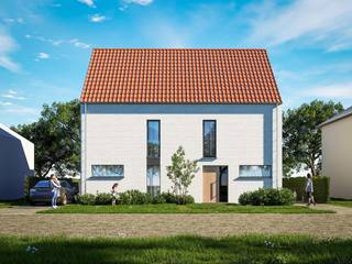 Op Het Heike in Heusden-Zolder realiseert AVL Woningbouw een kleinschalig nieuwbouwproject met twee moderne halfopen woningen. Een hedendaagse architectuur, een praktische indeling en een mooie bouwgrond vormen hier de basis voor een heerlijk nieuw thuis.<br />Deze moderne halfopen woning van 149 m² combineert hedendaags wooncomfort met een aangename, groene ligging. De bouwgrond is maar liefst ca. 6a80 groot, waardoor je geniet van een ruime tuin en volop mogelijkheden om buiten te leven.<br />De leefruimte met open keuken vormt het warme hart van de woning. Dankzij de grote raampartijen stroomt het natuurlijke licht naar binnen en heb je vanuit de leefruimte een mooi zicht op de tuin. Een plek waar je gezellig samenkomt met familie en vrienden.<br />Op de bovenverdieping bevinden zich twee volwaardige slaapkamers, waarvan één met een ruime dressing. Daarnaast is er een comfortabele badkamer met een apart toilet.<br />En er is meer! Via de vaste zoldertrap bereik je de ruime zolder van maar liefst 40 m². Deze extra ruimte biedt heel wat mogelijkheden: een uitbreiding met extra slaapkamers, een hobbyruimte, bureau, speelruimte of een rustige plek om te ontspannen.<br /><strong>De rechterwoning is inmiddels verkocht.</strong><br />Wie wordt de nieuwe buur van deze prachtige woning?<br />Een mooie kans voor wie op zoek is naar een moderne, energiezuinige nieuwbouwwoning met ruimte, comfort én een fijne ligging in Heusden-Zolder.<br />Bouw je graag toekomstproof en wil je je bovendien graag helemaal laten ontzorgen?<br />Neem dan nog vandaag contact op voor een vrijblijvend kennismakingsgesprek met bouwadviseur Luc van Deurse (011/450 280) en verneem exact wat jouw mogelijkheden kunnen zijn. <br /><br />SLEUTEL-OP-DE-DEUR WAT HOUDT DAT JUIST IN?<br />Ruwbouw winddicht <br />Sanitaire leidingen (inclusief hergebruik van regenwater)<br />Elektriciteit<br />Vloerverwarming en warmtepomp<br />Pleisterwerken<br />Isolatiewerken en chape<br />EPB berekening<br />Ventilatiesysteem D<br />Afgewerkte keuken<br />Badkamer <br />Tegelvloeren op het gelijkvloers en in de badkamer<br />Binnendeuren <br />Trap in rubberwood <br />Voegwerken<br />8 Zonnepanelen<br />Kostprijs architect en veiligheidscoördinatie incusief<br /><br />Prijs sleutel op de deur:<br />€450 000 excl. alle kosten op grond en constructie<br />€555 000 incl. alle kosten op grond en constructie