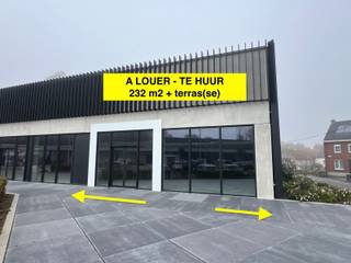 Surfaçe commerciale - 232 m2 (HORECA) à louer + terrasse. (UNIT 8)SHOPPING LESSINES.6800 m² de magasins, grand parking 150 plaçes. Situé le long de...