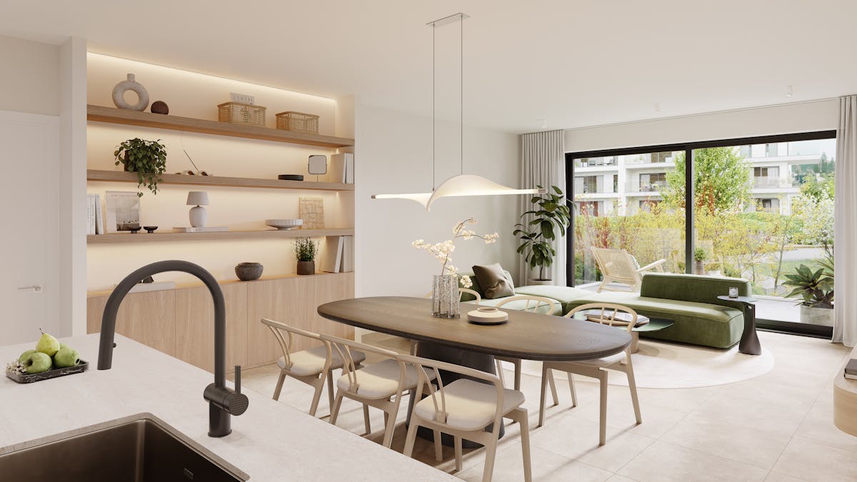 Nieuwbouwappartement met 2 slaapkamers in centrum Kruishoutem - foto 4