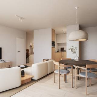 Maak kennis met Residentie Mystic, een gloednieuw en stijlvol woonproject op een uitstekende locatie in het hart van Middelkerke. Deze kleinschalige residentie telt slechts 13 appartementen en combineert hedendaagse architectuur, optimaal wooncomfort en ruime zonnige terrassen. Dit appartement is praktisch en doordacht ingedeeld en beschikt over één slaapkamer, bureau en een aangename buitenruimte. De strakke, tijdloze architectuur en kwalitatieve afwerking geven het gebouw een standingvolle uitstraling en maken van dit gebouw een echte blikvanger aan de Mouchottestraat en het Mouchotteplein. Ook de ligging is een absolute troef, deze residentie bevindt zich vlakbij het Epernayplein, gezellige restaurants, de zeedijk en het strand. Alles wat Middelkerke zo aantrekkelijk maakt, ligt hier binnen handbereik. Of u nu op zoek bent naar een vaste woonst, een tweede verblijf aan zee of een interessante vastgoedinvestering, Residentie Mystic biedt alles voor zorgeloos genieten aan de Belgische kust. Laat u overtuigen door dit unieke nieuwbouwproject. Contacteer ons vandaag nog voor meer informatie, beschikbare appartementen en prijzen.