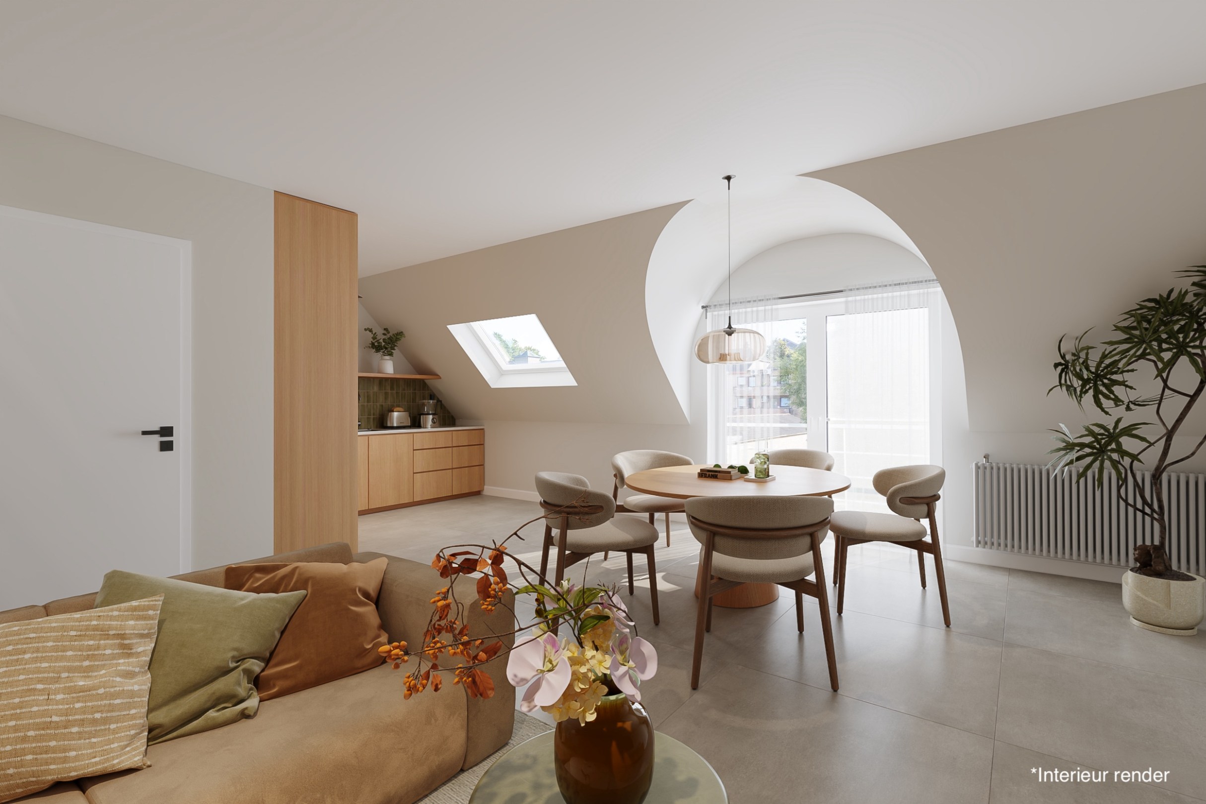Lichtrijk duplexappartement met 1 slaapkamer, garage en kelderberging in Heilig-Hartwijk Hasselt - foto 4
