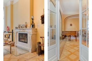 <p>Verscholen in het groen achter een sierlijk ijzeren hekwerk, vinden we deze uitzonderlijke villa die evenveel charme als verfijning uitstraalt. Deze 19<sup>de</sup> eeuwse art-nouveau villa, waar tijd geen haast lijkt te hebben, biedt vandaag een oase van rust.<br /><br />De verfijnde gevels, hoge plafonds, originele parketvloeren en schitterende glas-in-lood ramen ademen stijl, comfort en een tijdloze elegantie uit.<br />Met een royale bewoonbare oppervlakte van 470m², ingedeeld in meerdere woonkamers, een volledig uitgeruste keuken en 7 slaapkamers, biedt deze woning een overvloed aan mogelijkheden. De functionele indeling wordt bovendien versterkt door een apart bureau, 2 inpandige garages en een 4-tal kelderruimtes. Als kers op de taart, wordt deze woning omgeven door een schitterende aangelegde tuin, waar privacy en rust prioriteit zijn.<br /><br />Deze villa bevindt zich op een topligging tussen Aalst en Brussel, nabij de belangrijkste invalswegen en in de direkte nabijheid van het Aalsterse ziekenhuis A-Zorg.<br /><br />Grijp deze kans om deze unieke villa te transformeren naar uw droomhuis !<br />Voor meer informatie of het inplannen van een bezoek, aarzel niet om contact te nemen met Sabrina op 0470/03.31.39 of info@immobia.be<br /> </p>