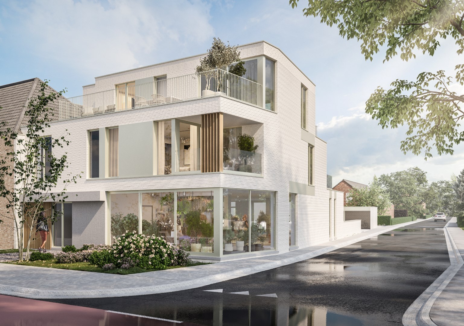 Casco Handelsruimte van 225m² op zeer commerciële ligging te Wielsbeke. - foto 5