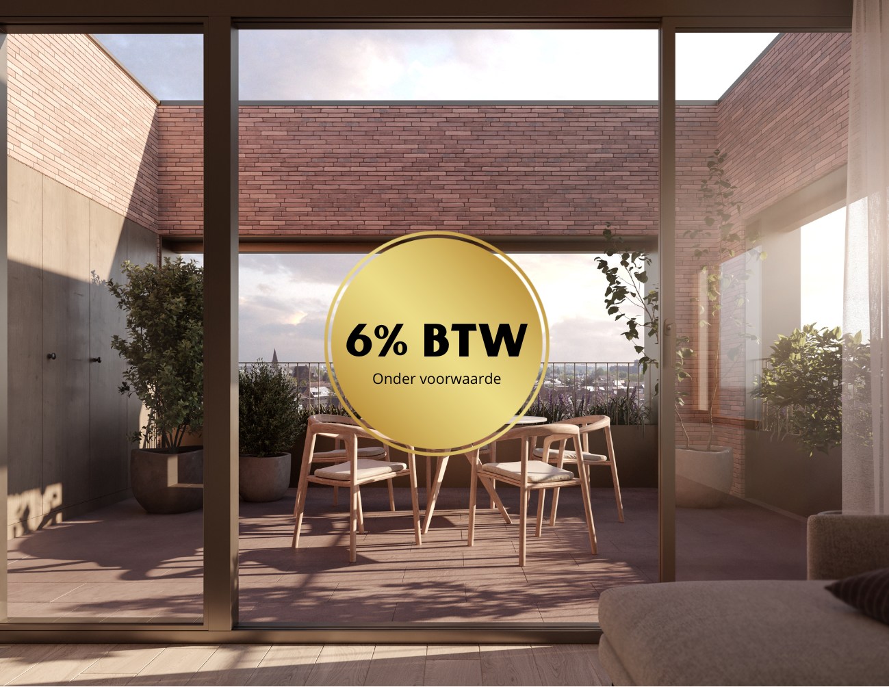 APPARTEMENT met Zuid-Oost terras, 113m², 3 slaapkamers - Res. B'HIVE - foto 1
