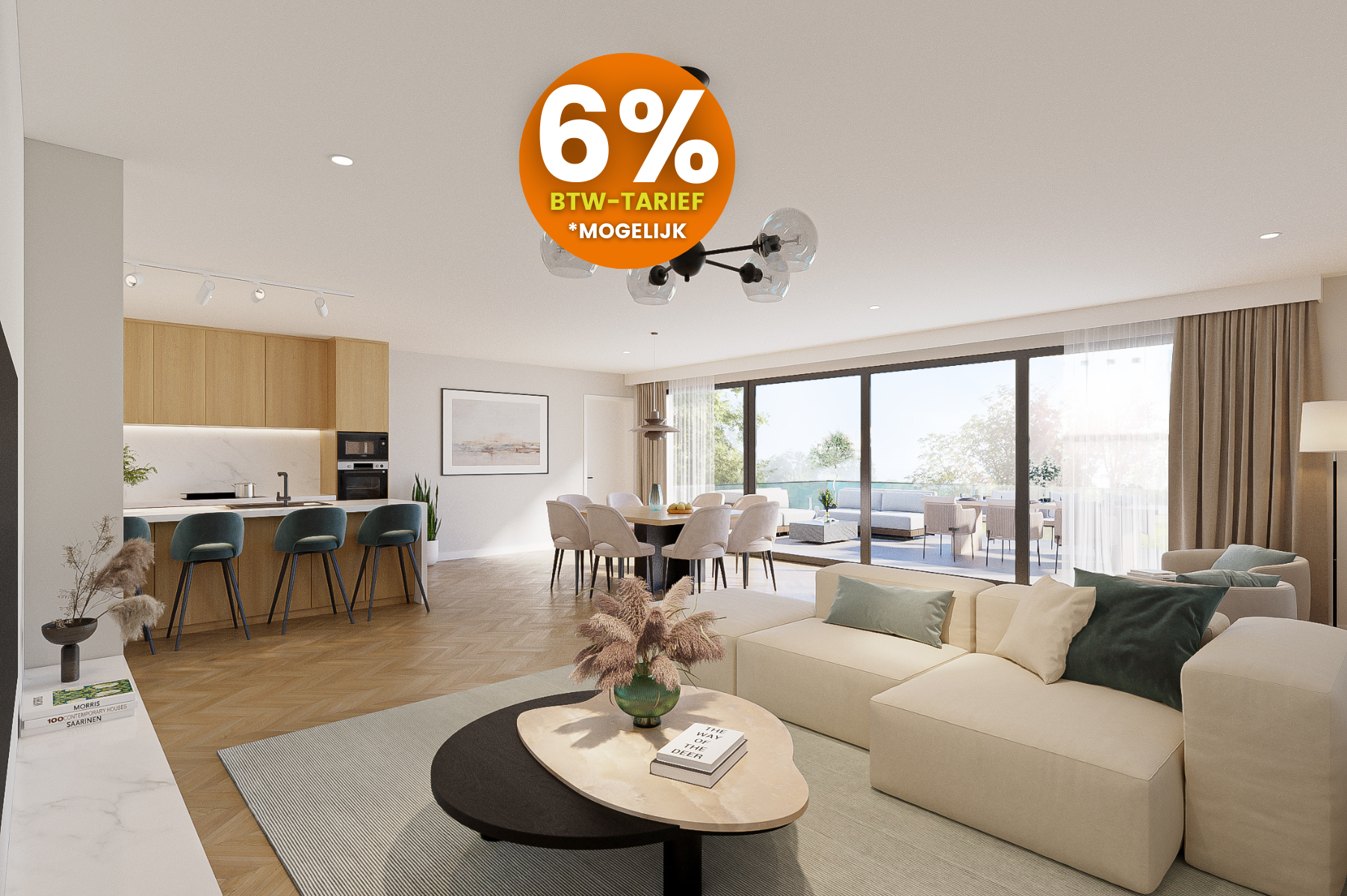 Nieuwbouwappartement met 3 slpks + terras - foto 2