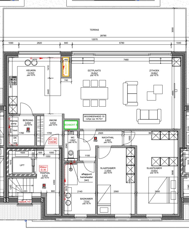 Penthouse met 2 slaapkamers en enorm terras te Boom. - foto 4