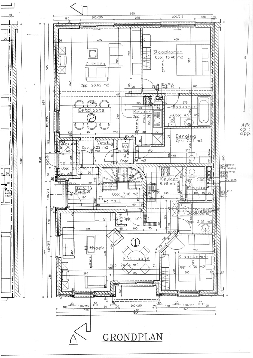 Verhuurd opbrengstgebouw (2001) met 4 app, 4 garages en tuin - foto 4
