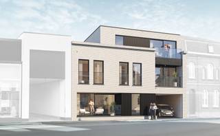 Ontdek Residentie Aloys, een eigentijds woonproject in het centrum van Ooigem, een charmante deelgemeente van Wielsbeke. Hier vloeien het levendige dorpsleven en de rustgevende natuur harmonieus samen tot de perfecte woonomgeving. Deze kleinschalige residentie omvat vijf moderne appartementen met oppervlaktes variërend van 70 m² tot 93 m². Het appartement is slim ingedeeld om optimaal gebruik te maken van de beschikbare ruimte, terwijl grote raampartijen zorgen voor een overvloed aan natuurlijk licht.
Het appartement beschikt over een gezellige woon- en eetkamer, een open keuken die je volledig naar eigen wens kunt samenstellen, één slaapkamer, een praktische badkamer, een handige berging en een tuintje met terras. Daarnaast zijn er grote garageboxen voorzien en is er een gemeenschappelijke fietsen- en vuilnisberging. Het gebruik van een warmtepomp, vloerverwarming en zonnepanelen maakt het appartement niet alleen comfortabel, maar ook energiezuinig, zodat je toekomstige energiefactuur onder controle blijft. Je kiest zelf de afwerkingsmaterialen voor keuken, badkamer, vloeren en binnendeuren. Zo kan je jouw appartement volledig naar jouw eigen wens laten inrichten.
Of je nu op zoek bent naar een warme thuis om zelf te bewonen of een slimme investering, Residentie Aloys is in beide gevallen een uitstekende keuze.
Contacteer ons en ontdek alle details!