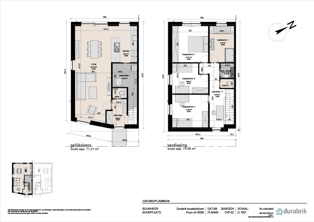 Nieuwbouw met 3 slpks en 2 aangelegde parkeerplaatsen - photo 4