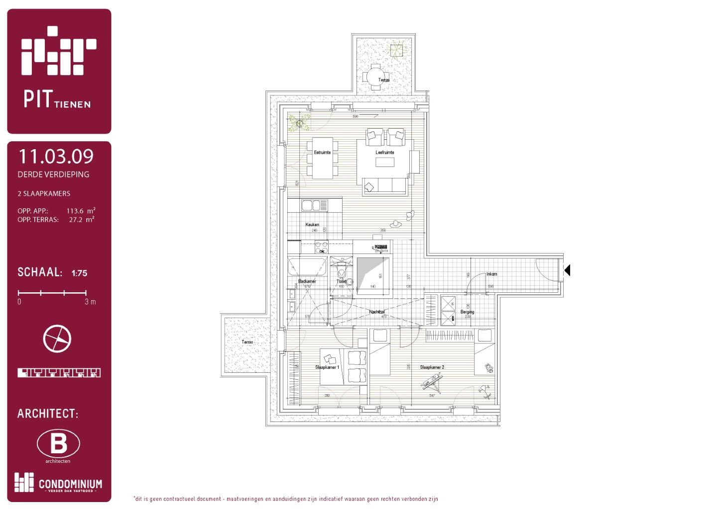 Appartement te koop in Tienen met 2 slaapkamers - foto 1