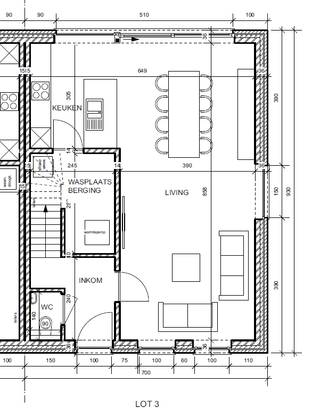 TE KOOP in MELLE aan de Koperstraat<br /><br />Mooi en centraal gelegen project voor het bouwen van een half-open bebouwing.<br /><br />Lot 3: Opp. : +/- 260 m² Prijs grond : € 143.000<br /><br />FORMULE WATER- EN WINDDICHT:<br />- Ruwbouwwerken<br />- Timmerwerken<br />- PVC ramen met beglazing kw 1.0<br />- Dak- &amp; zinkwerken<br />_________________<br />= € 190.470 excl. btw<br /><br />OPTIE AFWERKING:<br />- Elektriciteit en ventilatie<br />- Chape -en vloerisolatie<br />- Pleisterwerken<br />- Sanitaire werken ( HW toestellen = € 4.000 excl. btw )<br />- Warmtepomp lucht/water ( Viessmann )<br />- Bevloering ( HW vloer : 35€/m² HW plinten : 12.50€/lm HW wandtegels : 25€/m² )<br />- Keukeninstallatie ( HW = € 8.000 excl. btw)<br />- Binnen schrijnwerk<br />- Voegwerken<br />- Blowerdoortest<br />- Zonnepanelen 8st. ( 435 Wp )<br />_________________<br />= € 120.472 excl.btw<br /><br />WIJ BOUWEN OOK A LA CARTE<br />Opties zijn mogelijk tot net voor " Normale Bewoonbaarheid" (volgens aannemingsovereenkomst)<br />Informeer naar onze interessante HUISRUIL-FORMULE<br /><br />zie ook : WWW.SPEYBROECK.BE<br />Bel 0473 300 700 of GRATIS 0800 15 700