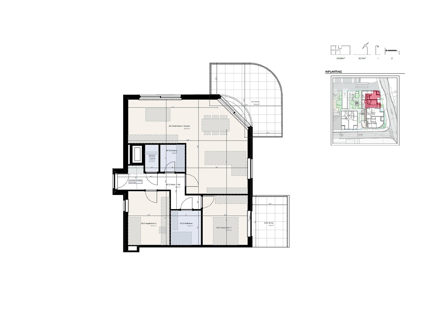 Penthouse met 2 slaapkamers - foto 3