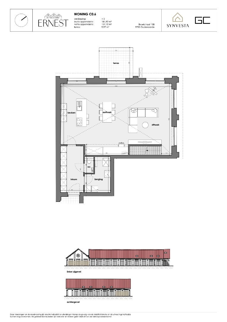 Modern huis met 2 slaapkamers, vide en speel- of leeshoek – Nieuwbouwproject Ernest, Oudenaarde - foto 3