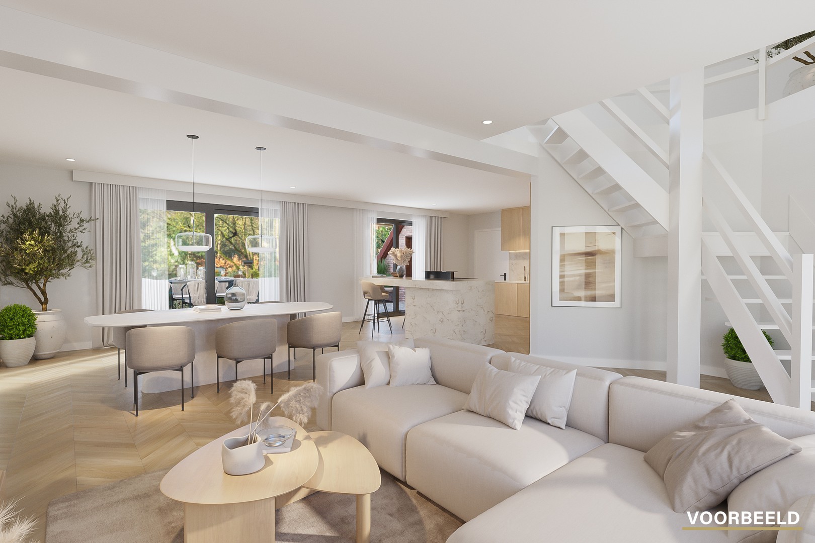 Vrijstaande villa in het groen op een perceel van 3501 m² - foto 2