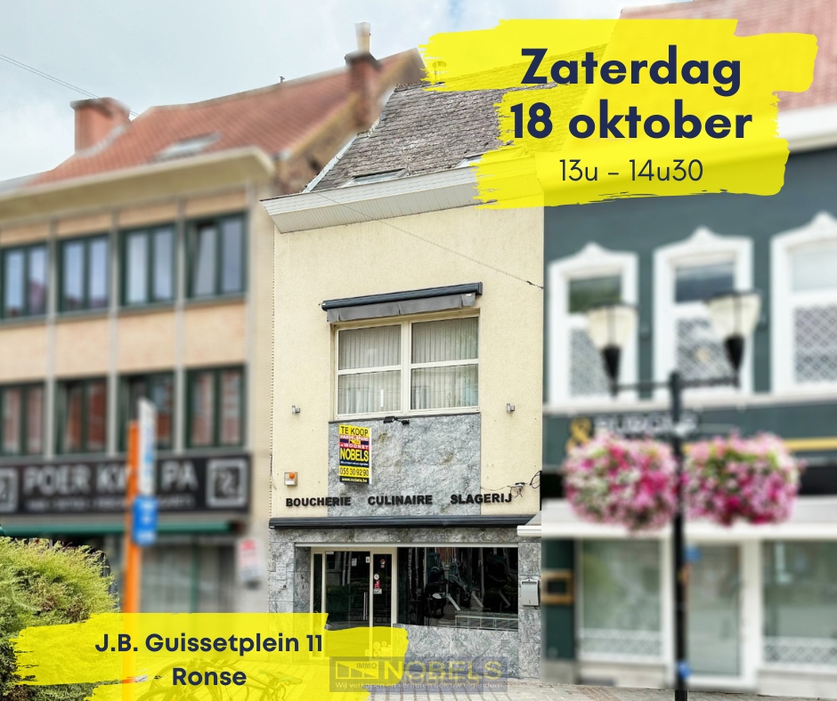 Te koop, topgelegen handelspand met woonst en tuin in hartje Ronse - photo 1