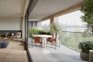 Dit appartement van maar liefst 159 m² beschikt over vier slaapkamers en is gelegen op de eerste verdieping. De lichtrijke eet- en leefruimte heeft extra hoge plafonds van 281cm en een zuidwestgericht terras van 24 m² met uitzicht op het nieuwe stadspark.<br /><br />De inkomhal biedt ruimte voor meerdere vestiairekasten en geeft toegang tot het gastentoilet. In de leefruimte bevindt zich de open keuken met aansluitend een praktische berging. Via de nachthal heeft u toegang tot de vier slaapkamers, het tweede toilet en de technische berging. Verder is het appartement uitgerust met twee badkamers: één met een inloopdouche en dubbele lavabo, en één met een ligbad en eveneens een dubbele lavabo.<br /><br />O’Vert biedt een nieuwe thuis voor jong en oud met een gevarieerd aanbod van appartementen en maisonnettes van verschillende groottes. Van starters die een compact appartement zoeken, jonge gezinnen op zoek naar een veilige en groene omgeving tot oudere bewoners die comfort en toegankelijkheid belangrijk vinden, hier vind je hier een thuis op maat van elke levensfase. De gemeenschappelijke ruimtes zijn ontworpen om ontmoeting en verbinding te stimuleren. Denk aan gezellige zithoeken in de parktuinen, gedeelde werkruimtes en speelzones voor de kinderen. Zo ontstaat een dynamische woonomgeving waarin gemeenschapsgevoel centraal staat.<br /><br />O’Vert biedt een architecturale dialoog tussen verleden en toekomst en wordt bovendien een bijna-energieneutraal (BEN) project, met aansluiting op het Gentse warmtenet, fotovoltaïsche panelen en geavanceerde ventilatiesystemen. Ondergrondse parkeervoorzieningen maken optimaal gebruik van de beschikbare ruimte.<br /><br />Wonen in het centrum van Gent, langs twee nieuwe parktuinen, met een winkelcentrum vlak naast de deur, in een levendige omgeving aan de Oude Dokken, kan binnenkort in O’Vert. Dankzij meer dan 7.700m² nieuw parkgebied bieden de leefappartementen een ongeziene rust en kwaliteit temidden de stad met alle winkels, restaurants, recreatie, cultuur en voorzieningen op wandelafstand.<br /><br />Verlaagd BTW-tarief van 6% mogelijk op de volledige constructiewaarde.<br /><br />Het volledige aanbod van O'Vert vind je enkel op kantoor bij Landbergh in Gent. Een persoonlijke, vrijblijvende afspraak kan via jef@landbergh.be of 09 225 25 24.