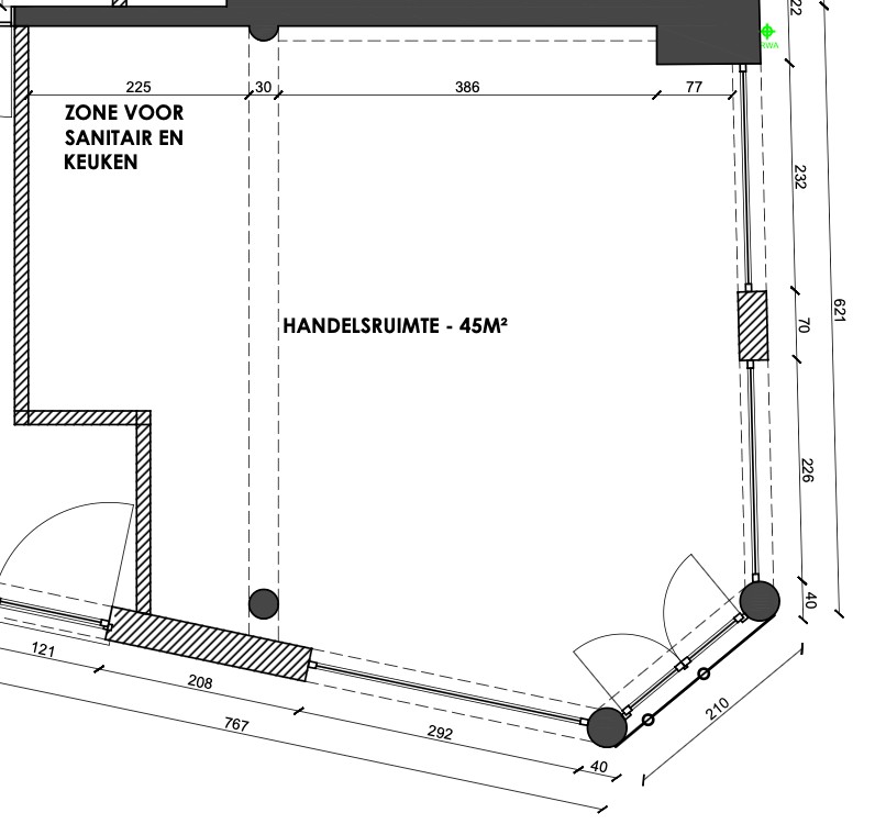 Casco handelspand te huur – Hoekligging – Residentie ROMÉE, Leuven - photo 3