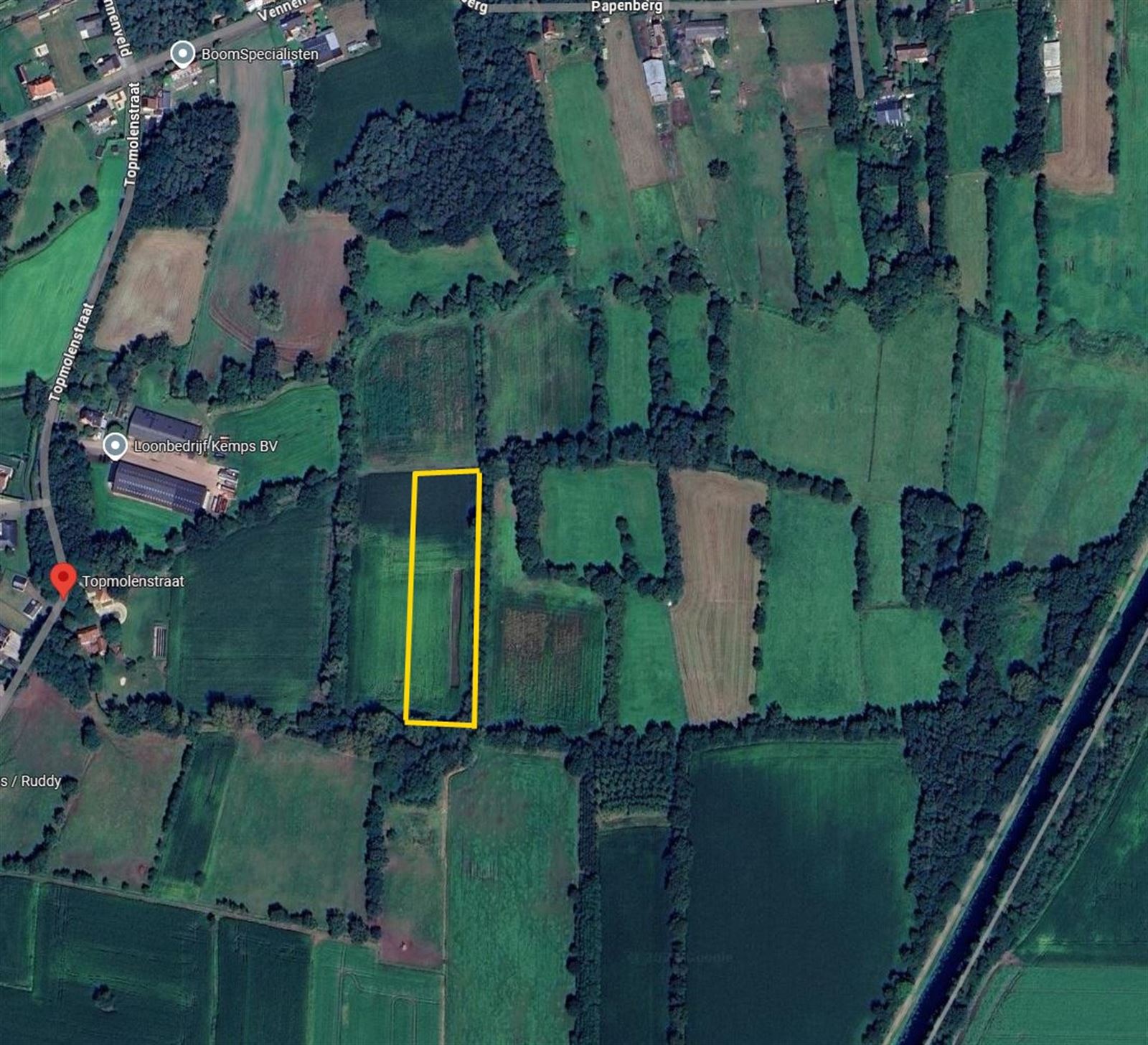 Perceel hooiland gelegen tussen de Topmolenstraat en Schoorheide  97aren groot Bestuursmaatregelen in het maatregelenregister: nee