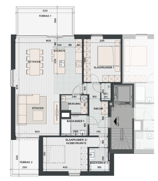 Lichtrijk doorkijkappartement op de eerste verdieping met terras en uitzicht op het water - foto 2