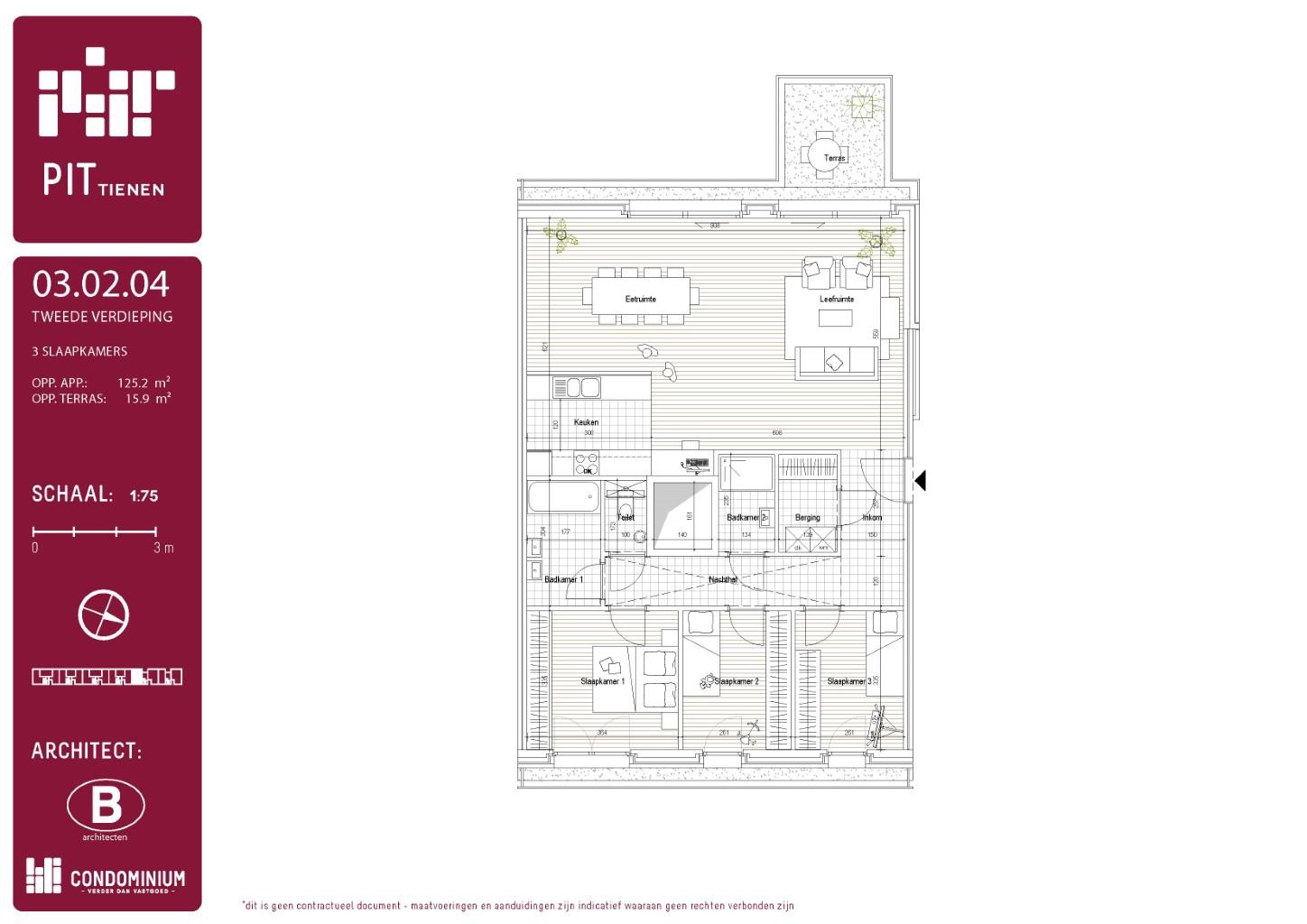 Appartement te koop in Tienen met 3 slaapkamers - foto 1