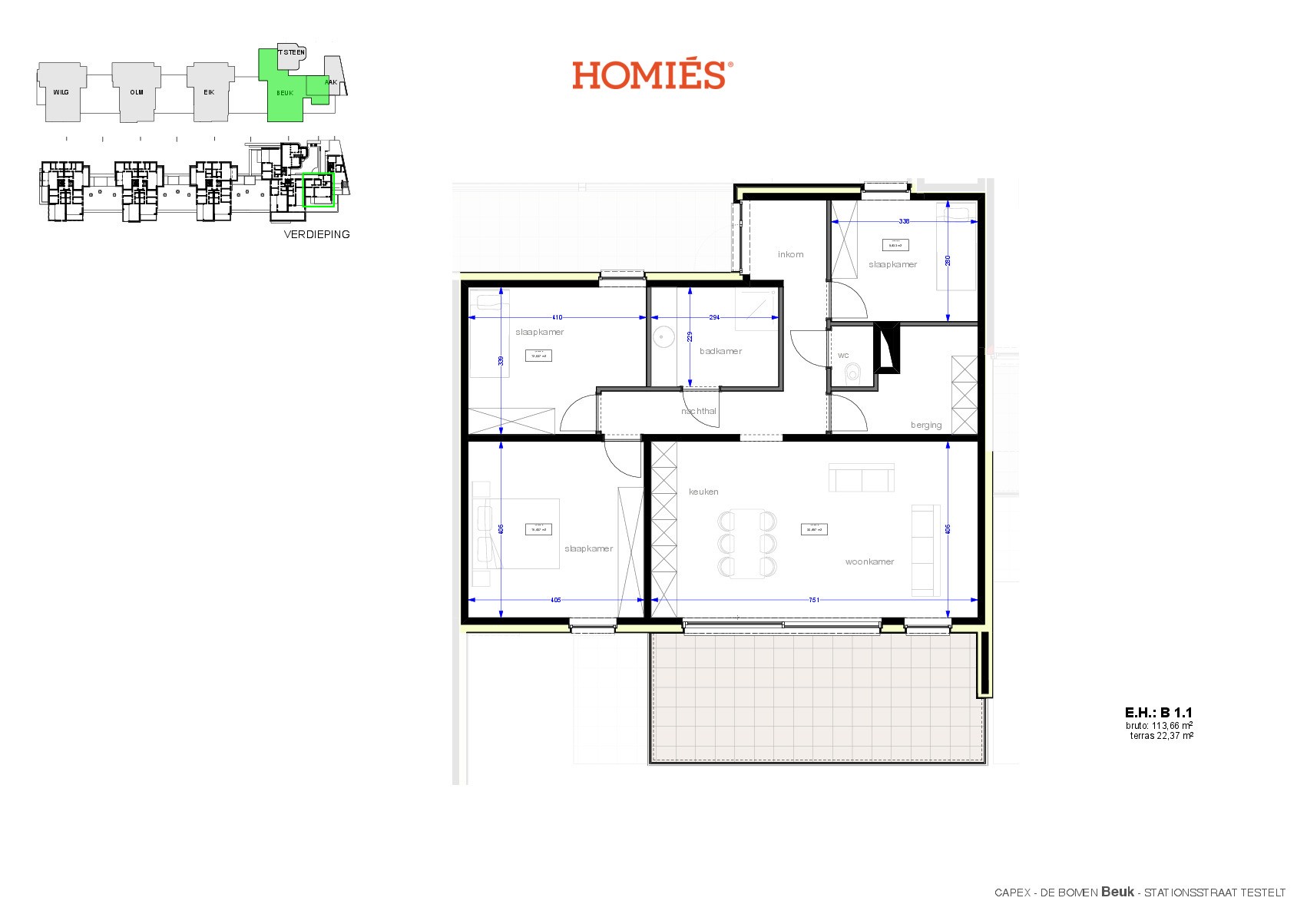 Uniek appartement met 3 slaapkamers en ruim terras - foto 2