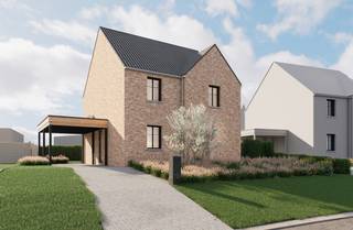 <p><strong>Laatste woning te koop – 6% btw<br />Stijlvolle open bebouwing in landelijke architectuur met karaktervolle recuperatiesteen<br /><br /></strong>In een rustige zijstraat van de Weg naar Ellikom, vlak bij het centrum van Meeuwen, worden drie stijlvolle landelijke BEN-woningen gebouwd. <strong><u>Lot 7</u></strong> is de laatste beschikbare woning. Je woont hier rustig en groen en het centrum van Meeuwen ligt vlakbij. De woning beschikt over een <strong>bewoonbare oppervlakte van 217m² </strong>en staat op een <strong>perceel van 4a14ca</strong>. Er zijn drie ruime slaapkamers, waaronder een master bedroom met dressing, én een ruime tweede verdieping die nog naar eigen wens kan worden afgewerkt.<br />De afwerking kies je nog volledig zelf. Er zijn mooie afwerkingsbudgetten voorzien voor o.a. de keuken, vloeren, badkamer en binnendeuren. Ook buiten wordt alles netjes afgewerkt: de tuin wordt aangelegd, de inrit en het tuinpad worden verhard, er wordt een brievenbus geplaatst en de achtertuin wordt volledig omheind. Een vergunde carport is inbegrepen.<br /><span><strong>Indeling</strong></span></p>
<strong>Gelijkvloers:<br /></strong>-Inkomhal met vestiaire en apart toilet<br />-Ruime leef- en eetruimte<br />-Leefkeuken met aansluitende berging/wasplaats<br />
<p><strong>Eerste verdieping:</strong><br />-Drie ruime slaapkamers waaronder een master bedroom met dressing<br />-Badkamer<br />-Apart toilet<br /><strong>Tweede verdieping:</strong><br />-Ruime zolderverdieping, mogelijkheid om naar eigen wens af te werken<br />Dankzij een lucht/waterwarmtepomp, automatisch ventilatiesysteem en zonnepanelen wordt een <strong>E-peil van maximaal 0</strong> beoogd, goed voor energielabel A+. Er wordt voor 4850 WP zonnepanelen voorzien.<br />Interesse in deze laatste woning? Contacteer ons op 011 39 90 50. Wij ontzorgen je ook voor de verkoop van je huidige woning.</p>