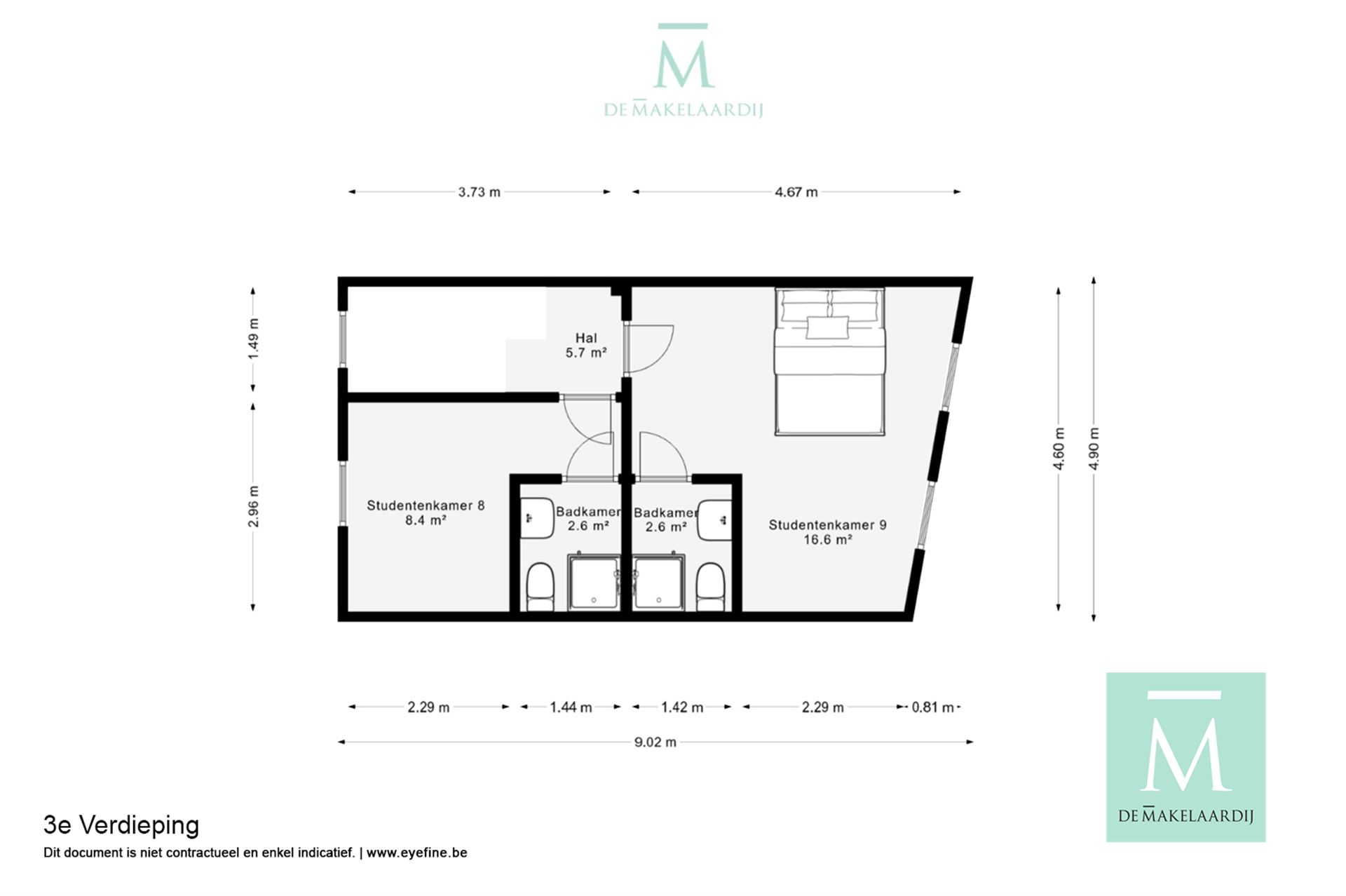 STUDENTS ONLY! Gemeubelde studentenkamer in hartje Mechelen - EERSTE BEWONING NA RENOVATIE  - foto 4