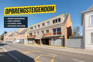 Deze opbrengsteigendom omvat 6 appartementen, elk met eigen voorzieningen en een doordachte indeling. Elk appartement biedt een aangename en gezellige woonomgeving.<br /><br />De appartementen beschikken telkens over een inkomhal, een lichtrijke woonkamer, een volledig ingerichte keuken, een praktische berging en een badkamer met douche. Verder zijn de appartementen voorzien van één tot drie slaapkamers.<br /><br />Bovendien is elk appartement voorzien van een eigen garage, wat een belangrijke meerwaarde biedt voor de bewoners.<br /><br />Alle units zijn momenteel verhuurd, wat deze eigendom bijzonder interessant maakt als investering met onmiddellijk rendement.