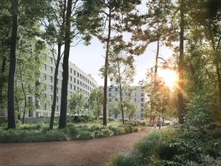 Appartement D.01 bevindt zich in de nieuwe woonbuurt Bosart, op een boogscheut van het centrum van Genk. Dit gelijkvloersappartement combineert hedendaagse architectuur, duurzame technieken en een groene omgeving met een unieke ligging. Zo geniet je van rust, ruimte en comfort, terwijl alle stedelijke voorzieningen vlakbij zijn.<br /><br />Dit energiezuinige BEN-appartement heeft een oppervlakte van 79 m² en beschikt over 1 slaapkamer. Het ruime terras van 19 m² vormt een aangename extra buitenruimte waar je volop kan genieten van de groene omgeving. Dankzij de slimme opbouw van het project, met private inkomhallen die slechts door twee appartementen gedeeld worden, ervaar je hier extra rust, privacy en een kleinschalig woongevoel.<br /><br />Appartement D.01 maakt deel uit van een project dat bestaat uit drie vleugels — West, Midden en Oost — en biedt een harmonieuze combinatie van duurzaamheid en woonkwaliteit. Een fietsberging is inbegrepen. Verplicht aan te kopen zijn een berging en een autostaanplaats.<br /><br />Beschikbaar bij akte.