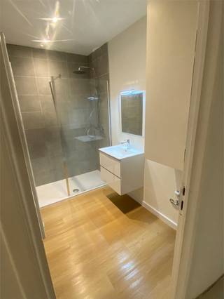 INFO &amp; AFSPRAKEN ENKEL via het zoekertje reageren !<br /><br />Ruim gerenoveerd 1-slaapkamer appartement met veel licht inval, gelegen in de trendy Kammenstraat op een steenworp van de Groenplaats en openbaar vervoer.<br /><br />Via de gemeenschappelijke trappenhal komt u het appartement op de 2e verdieping binnen in de inkomhal van het appartement. Er is een zeer ruime living met veel lichtinval.<br /><br />De nieuwe keuken is voorzien van een inductie kookvuur, oven, dampkap, enkele spoelbak, ingebouwde ijskast met vriesvak en voldoende opbergmogelijkheden.<br /><br />De nieuwe badkamer is voorzien van een lavabo, wc, inloopdouche en aansluiting voor wasmachine.<br /><br />Alle vloeren zijn voorzien van nieuwe laminaat.<br /><br />- 3 maanden huurwaarborg<br />- max 2 personen<br />- € 875 / maand + € 70 provisiekosten (incl water)