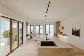 Appartement te koop in nieuwbouwproject Edgeview – Topligging in het hart van De Panne<br /><br />Op de hoek van de Ankerweg en de Duinkerkerlaan, op amper 50 meter van het strand en de bruisende winkelstraat, verrijst het stijlvolle nieuwbouwproject Edgeview. Hier woont u in het hart van De Panne, met de Zeedijk, winkels, restaurants en de wekelijkse markt op wandelafstand.<br /><br />Dit kleinschalige en moderne project omvat vier appartementen en één handelspand, verdeeld over zes bouwlagen. Dankzij de hedendaagse architectuur, grote raampartijen en kwalitatieve afwerking biedt Edgeview een uniek wooncomfort aan de Belgische kust.<br /><br />Dit appartement op de derde verdieping beschikt over een aparte inkomhal, een ruime en lichtrijke leefruimte met open keuken en toegang tot het terras. Daarnaast is er een kleine slaapkamer of bureauruimte, eveneens met toegang tot het terras, een afzonderlijk gastentoilet, een praktische berging en een ruime slaapkamer met aansluitende badkamer.<br /><br />