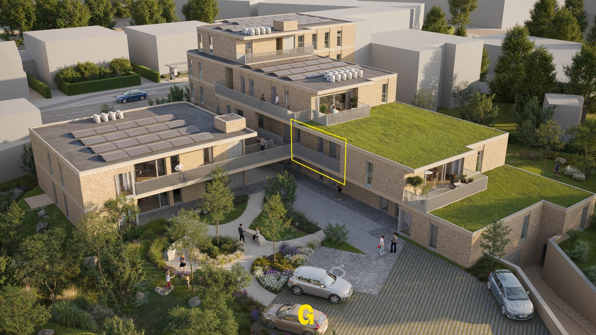 Nieuwbouwappartement op de 1ste verdieping met 2 slaapkamers en terras met zicht op de tuin, in res. de Boomgaard vlakbij het centrum van Hoeselt - foto 2