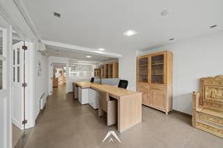 Ontdek deze ruime handelsruimte met een kantooroppervlakte van ca 221 m² en afzonderlijke garage van ca 31m², ideaal gelegen langs een vlot...