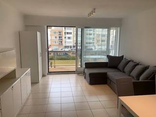 Deze volledig gerenoveerde studio bestaat uit een inkom, woonkamer (met zetelbed), ruim terras met zicht op zee, keuken met vaatwas, koelkast...