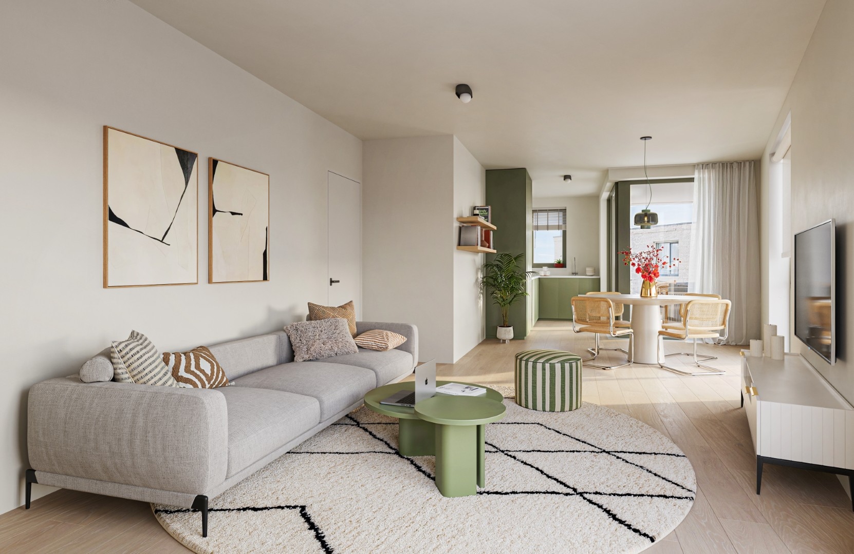 Energiezuinig dakappartement met 2 slpk’s - foto 1