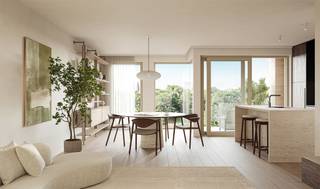 <p>Park 27 – Living by the City Park, in peace and elegance</p>
<p>Park 27 rises on the prestigious Van Eycklei, one of the three boulevards surrounding Antwerp’s City Park. This exclusive new development combines modern living comfort with an exceptional location, offering front-row views of the city’s green heart and a rare sense of space and privacy in the city centre.</p>
<p>Thanks to its central position, public transport, main access roads, the historic city centre, the Botanical Garden, Theatre Square, shops and restaurants are all within walking distance.</p>
<p>Designed by Antwerp-based architects De Beenhouwer + Leonard, the project features timeless, refined architecture with a high-quality natural stone façade and floor-to-ceiling windows. Park 27 comprises nine high-end apartments along Van Eycklei and two quietly located duplexes on Rembrandtstraat, connected by a green urban garden. Spacious terraces, an underground car park, private storage rooms and a communal bicycle area complete this elegant and carefree living experience.</p>
<br />Park 27 stands for elegance, exceptional comfort and living in one of the most sought-after locations in Antwerp.