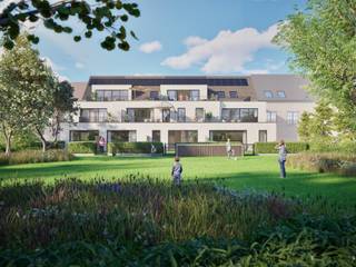 <p><span>Luxueus energiezuinig gelijkvloers nieuwbouw appartement met privé tuin en terras</span></p><p><span> </span></p><p><span>Het gelijkvloers appartement heeft een oppervlakte van 82,28 m</span><span><sup>2</sup></span><span>, slaapkamer en een privétuin ca 34m² met terras 12m² zodat u steeds in alle rust van de omgeving kan genieten. </span></p><p><span>Vanuit uw privétuin heeft u uitzicht alsook een eigen toegang tot de gemeenschappelijke onderhoudsvriendelijk aangelegde grote tuin van meer dan 1.000m².</span></p><p><span>Ondergronds bevindt er zich een ruime parkeergarage met garageboxen, autostaanplaatsen, fietsenstalling en afzonderlijke bergingen.</span></p><p><span> </span></p><p><span>Ieder appartement is uitgerust met vloerverwarming d.m.v. een lucht-water warmtepomp en met een mechanisch ventilatiesysteem type D. </span></p><p><span>De BEN-eisen (bijna energie neutraal) worden gerealiseerd door bijzondere aandacht te geven aan luchtdichtheid, goede isolatie, zuinige verwarmingsinstallaties en zonnepanelen. Ieder appartement wordt afgewerkt met hoogwaardige materialen zoals o.a. parket in de leefruimte en slaapkamers.</span></p><p><span> </span></p><p><span>De indeling van het appartement is als volgt: inkomhal naar de ruime leefruimte met een open keuken (samen met een oppervlakte van ca. 37m2), wasruimte/ berging, slaapkamer, badkamer met douche of ligbad en een apart toilet. De leefruimte geeft uit op uw privé tuin en terras. Ook langs de voorzijde bevindt zich een fraai aangelegde voortuin met mooie groene aanplanting.</span></p><p><span> </span></p><p><span>U bepaalt de afwerking van uw appartement volledig zelf, in samenspraak met de klantenbegeleiding van Bouwwerken Vermeiren en de geselecteerde kwaliteitspartners zoals Desco en Keukenateljee.</span></p><p><span> </span></p><p><span>Prijs van het appartement</span></p><p><span>Grondwaarde:€ 73.195,19 (exclusief 12% RR)</span></p><p><span>Constructie waarde:€ 256.704,81 (exclusief BTW)</span></p><p><span>TOTAAL:</span><span>€ 329.900,00 (exclusief kosten)</span></p><p><span> </span></p><p><span>Met het vooruitzicht op de aangekondigde verlenging van de wetgeving vanaf 1 juli 2025, bestaat er mogelijks de </span><span>kans op toepassing van het verlaagd BTW-tarief van 6%</span><span> voor projecten die vallen onder de regeling van afbraak en heropbouw. Deze mogelijkheid is onder voorbehoud van definitieve wetgevende bevestiging en mits voldaan wordt aan de wettelijke voorwaarden.</span></p><p><span> </span></p><p><span>U kunt dit appartement vandaag al beleven! Plan een afspraak in met ons kantoor en wandel door het project met een VR-bril, een unieke 3D-ervaring van uw nieuwe thuis.</span></p><p><span>Hiernaast zijn het lastenboek en plannen op kantoor te verkrijgen na afspraak: tel 03/663 44 44</span></p><p><span>Momenteel zijn de ruwbouwwerken reeds volop bezig.</span></p><p><span> </span></p><p><span>Een garagebox of autostaanplaats en berging maken verplicht deel uit van de aankoop.</span></p><p><span> </span></p><p><span>Extra:</span></p><p><span>- E20!</span></p><p><span>- Zuid-westelijke oriëntatie</span></p><p><span>- Toplocatie</span></p><p><span>- Afwerking naar wens</span></p><p><span>- Verlaagd BTW-tarief van 6% mogelijk!</span></p><p><span>- Alle pluspunten en meer info: https://www.groenebrug.be/</span></p><p><span> </span></p>
