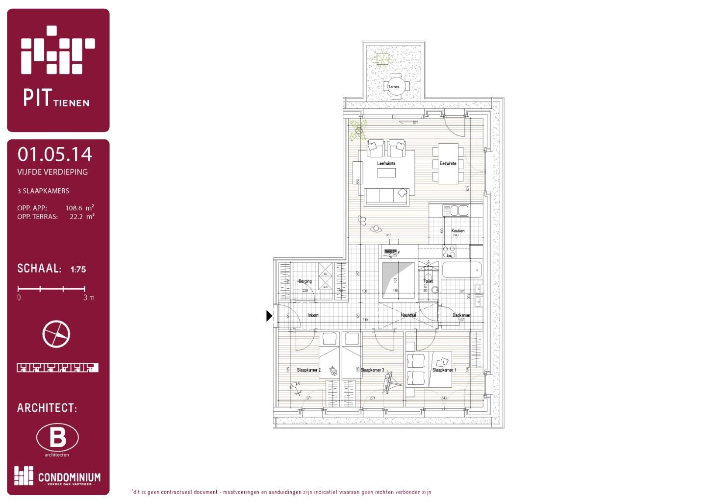 Appartement te koop in Tienen met 3 slaapkamers - foto 1