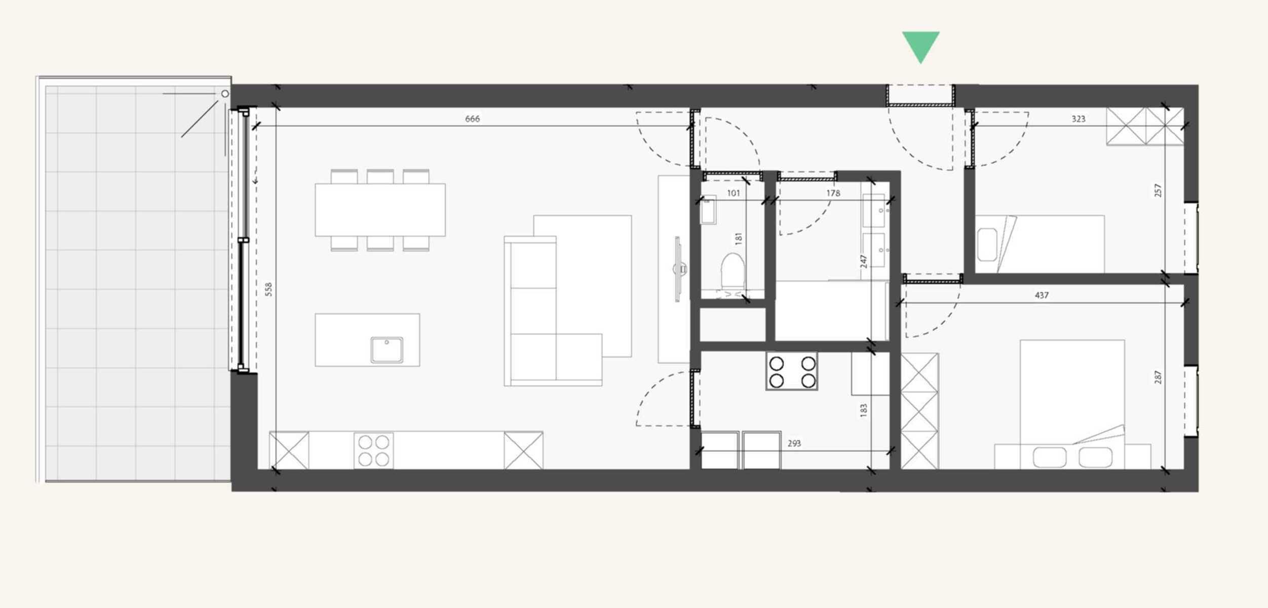 1.4 Appartement met 2 slaapkamers op de ste verdieping - foto 5
