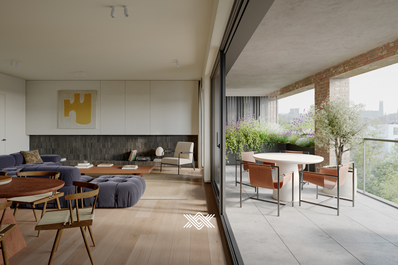 Hoekappartement met twee slaapkamers en uitzicht op het stadspark - photo 2