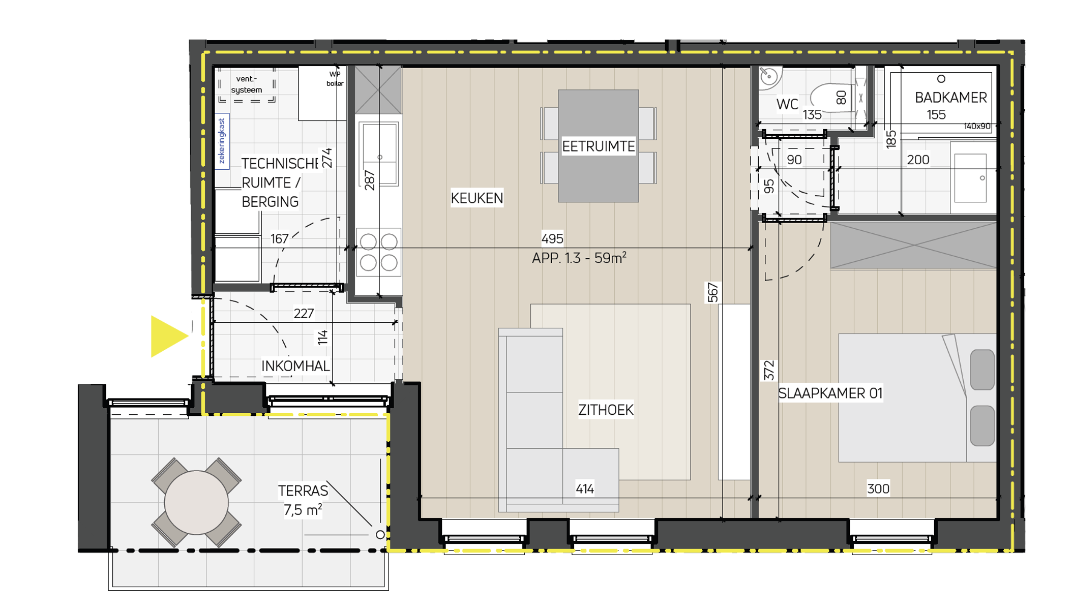 Appartement à vendre à Rijkevorsel avec 1 chambre - photo 2