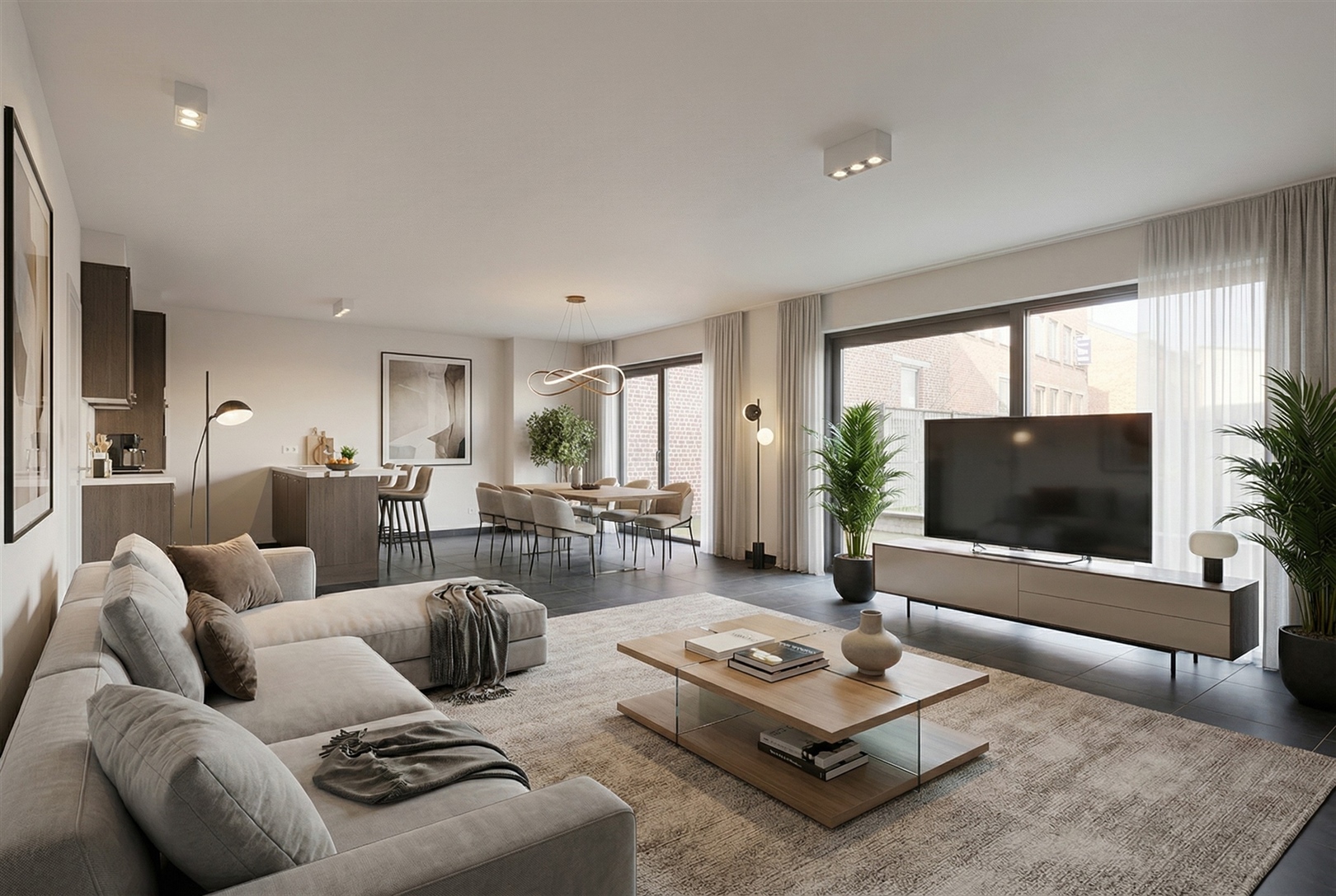 Riant appartement met grote tuin en 2 slpks - foto 1
