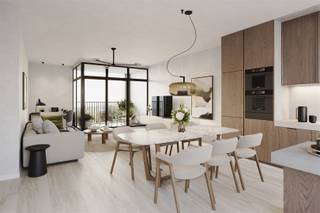 <p>Marnix – Wonen in het kloppend hart van ’t Zuid.<br /><br />Droom jij van een nieuwe thuis in het meest begeerde stukje van Antwerpen?<br /><br />Ontdek project Marnix, gelegen vlak bij de Marnixplaats en het nieuwe Zuidpark. Op wandelafstand van het Museum voor Schone Kunsten, de Scheldekaaien en talloze restaurants en cafés. De vlotte verbinding naar de op- en afrit van de ring, openbaar vervoer en vele Vélostations zorgen ervoor dat je in een mum van tijd op je eindbestemming bent. <br /><br />•          Absolute toplocatie te Antwerpen-Zuid<br />•          Luxe-afwerking op niveau<br />•          Alle units met een mooie buitenruimte<br />•          BEN-label: energiezuinig en duurzaam wonen<br />•          Mogelijkheid tot aankoop onder 6% BTW<br /><br />Het project bestaat uit 5 luxueuze appartementen en 3 charmante stadswoningen. Alle units hebben een buitenruimte. Voor de appartementen voorziet men een lift die tot de hoogste verdieping gaat. Momenteel zijn er nog slechts 2 ruime appartementen, een studio en 2 woningen beschikbaar. <br /><br />Typerend voor de appartementen? Veel licht, een terras dat deel uitmaakt van de leefruimte, grote open ruimtes en stijlvolle architectuur.<br /><br />En wat dan voor de woningen? Dit is urban wonen op zijn best. Een stadswoning met eigen tuin én terras. Beter wordt het niet!<br /><br />Elke unit wordt afgewerkt naar de nieuwste normen en met kwalitatieve materialen. De laatste inrichting is in samenspraak met de ontwikkelaar naar eigen smaak nog te kiezen. Laat je gaan op Pinterest en we bekijken samen de mogelijkheden.<br /><br />Parkeren? Je kan een parkeerplaats aankopen in de ondergrondse garage. Uiteraard is er een fietsenberging voor de bewoners en beschikken alle units over een private kelder indien gewenst.<br /><br />Maak snel een afspraak en we laten je graag alle mogelijkheden zien. www.sinjoor.be</p>